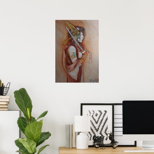 Poster "The Singing Warrior" Peinture de Joseph C. Kenyon (Bureau à domicile)