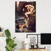 Poster The Siren, par John William Waterhouse - vers 1900 (Bureau à domicile)