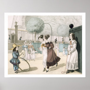 Poster The Skipping Game, plate 115 from 'Le Bon Genre',