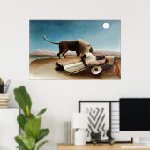 Poster "The Sleeping Gypsy" de Rousseau (1897) (Bureau à domicile)