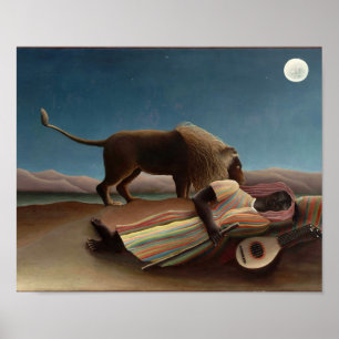 Poster The Sleeping Gypsy, Henri Rousseau