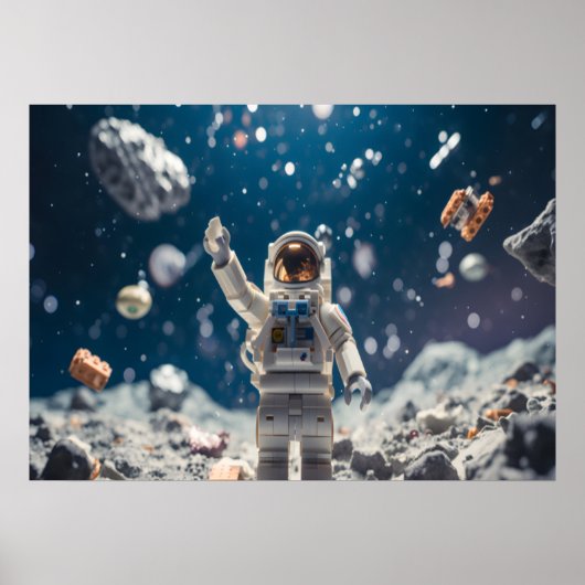 Poster The Space Man Out in Space Wall (Devant)