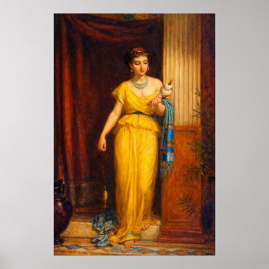 Poster The spinner by John William Waterhouse (Devant)