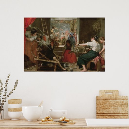 Poster The Spinners, ou La Fable d'Arachne, 1657 (Cuisine)
