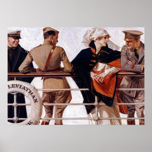 Poster The SS Leviathan, 1918 par J. C. Leyendecker (Devant)