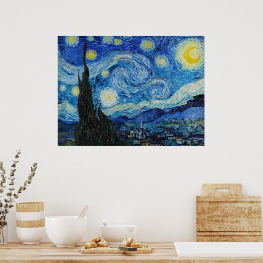 Poster The Starry Night by Van Gogh  (Cuisine)