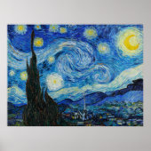 Poster The Starry Night by Van Gogh  (Devant)