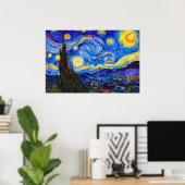 Poster The Starry Night by Vincent van Gogh (Bureau à domicile)