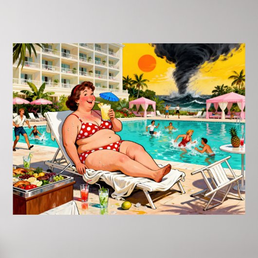 Poster “The Storm Can Wait” – A Self Denial Cartoon (Devant)