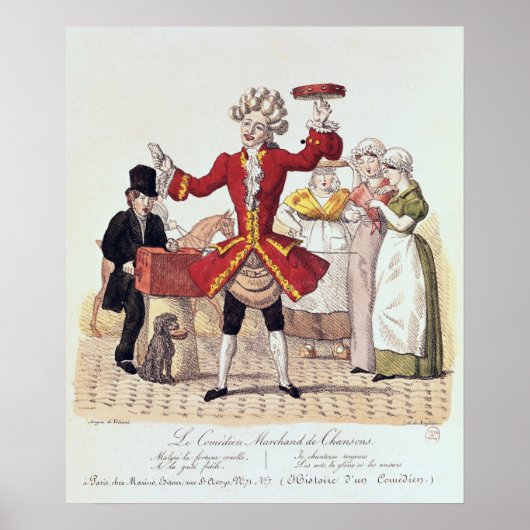 Poster The Street Singer, gravé par Alois Senefelder (Devant)