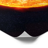 Poster The Sun showing solar flares against a star (Coin)