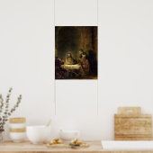 Poster The Supper at Emmaus, 1648 (oil on panel) (Cuisine)