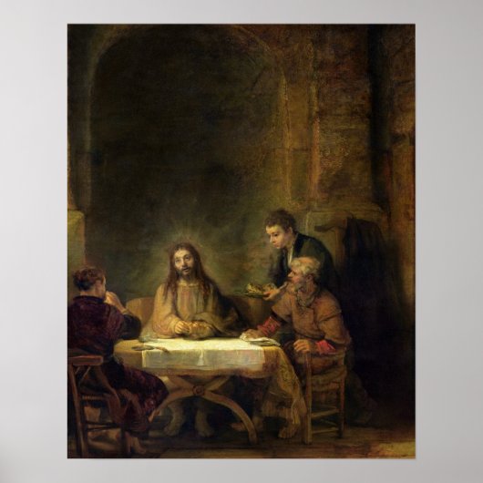 Poster The Supper at Emmaus, 1648 (oil on panel) (Devant)
