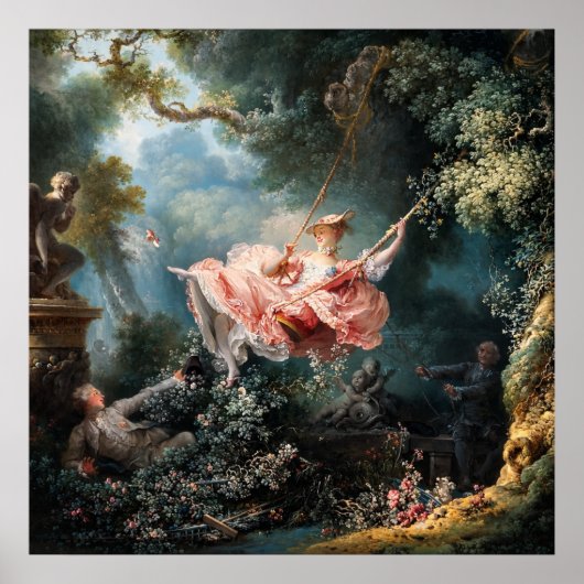 Poster The Swing by Jean-Honore Fragonard (Devant)