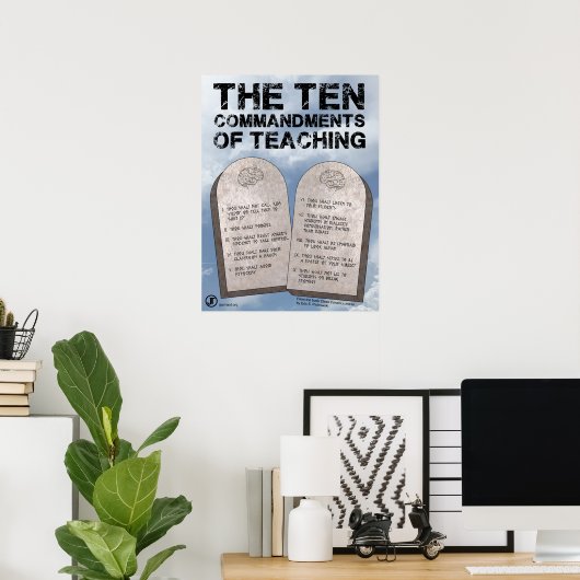 Poster The Ten Commandments of Teaching (Bureau à domicile)