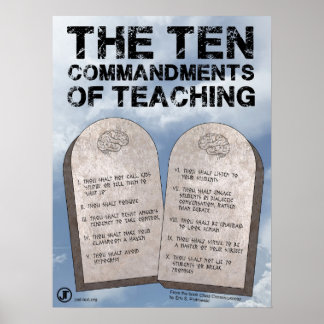 Poster The Ten Commandments of Teaching