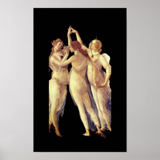 Poster The Three Graces - detail, Primavera by Boticelli (Devant)