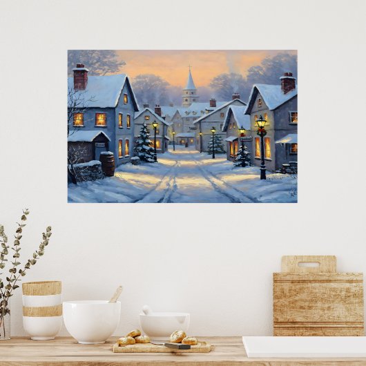 Poster The Town In Winter (Cuisine)