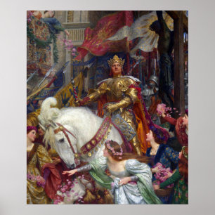 Poster The Two Crowns c. 1900 par Sir Frank Dicksee