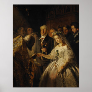 Poster The Unequal Marriage (1862) by Vasily Pukirev