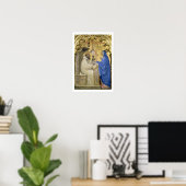 Poster The Virgin appearing to St. Bernard, détail from a (Bureau à domicile)