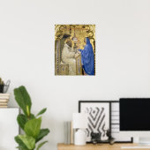 Poster The Virgin appearing to St. Bernard, détail from a (Bureau à domicile)