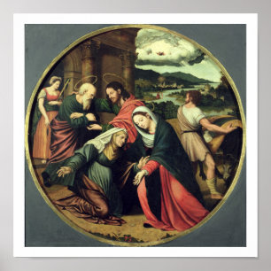 Poster The Visitation (oil on panel) 2