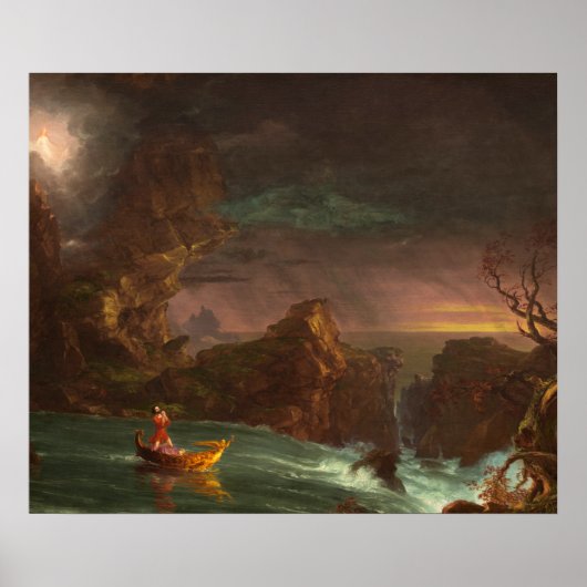 Poster The Voyage of Life, Manhood, Thomas Cole (Devant)