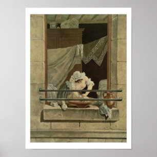 Poster The Washerwoman, gravée par J. Laurent Julien (c1