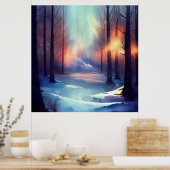Poster The Watercolor Fantasy Winter wall art (Cuisine)