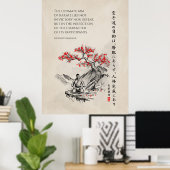 Poster The Way of Karate - Wisdom of Gichin Funakoshi (Bureau à domicile)