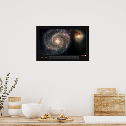 Poster The Whirlpool Galaxy (51a, M51a, NGC 5194) (Cuisine)