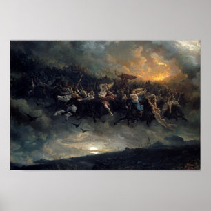 Poster The Wild Hunt Of Odin By Peter Nicolai Arbo 1872