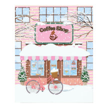 The Winter's Embrace, A Cosy Coffee Shop in the Sn