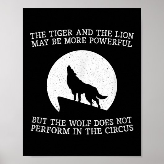Poster The Wolf Doesn't Perform In The Circus Cool Wolf M (Devant)