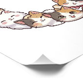 Poster The words "CUTE CAT" are made using cat faces (Coin)