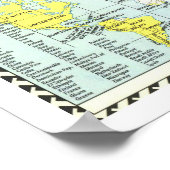 Poster " The World : 1960 Carte détaillée ... (Coin)