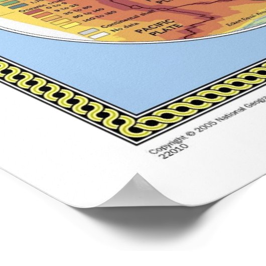 Poster The world map physical (Coin)