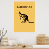 Poster The Yellow Kangaroo Modern Wall Art (Cuisine)