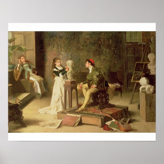 Poster The Young Sculpture (oil on canvas) (Devant)