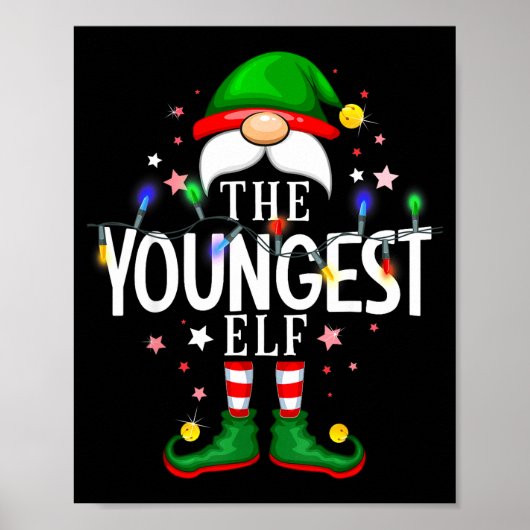 Poster The Youngest Elf Christmas Family Pajama Party (Devant)