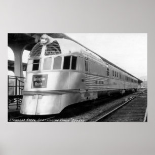 Poster The ZepherStainless Steel Streamlined Train