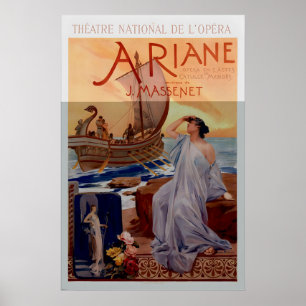 Poster Théâtre Ariane Opéra National Vintage