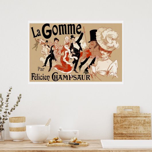 Poster Théâtre Art Nouveau et La Gomme (Cuisine)