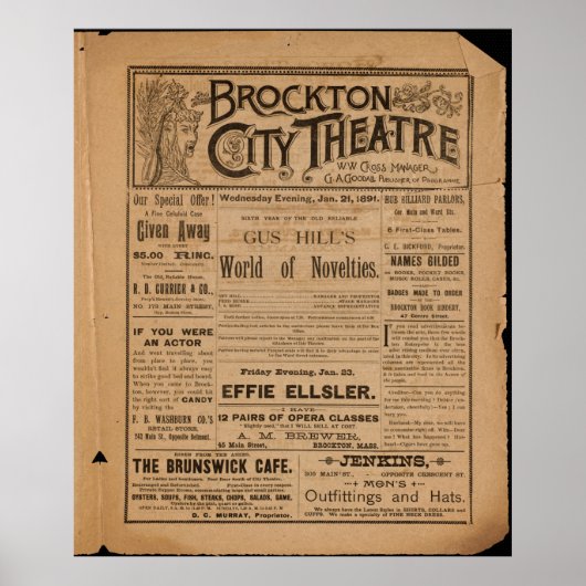 Poster Théâtre de Brockton City (Devant)
