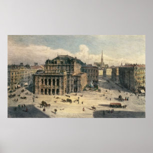 Poster Théatre de l'opéra d'état de Vienne, c.1869