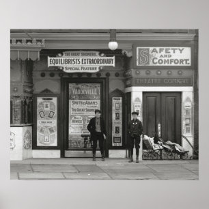 Poster Théâtre de Vaudeville, 1910. Photo ancienne