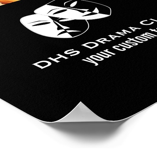 Poster Theatre Drama Club Photo Collage personnalisé (Coin)