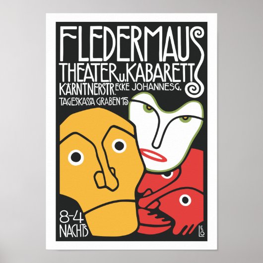 Poster Théâtre et cabaret vintage (Devant)