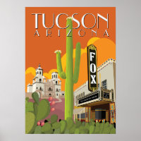 Théâtre Fox de 28 po x 20 po - Tucson, Arizona